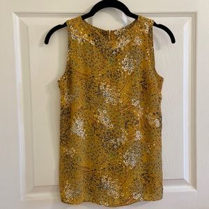 Loft xxsp Mixed Media Shell Sleeveless Blouse